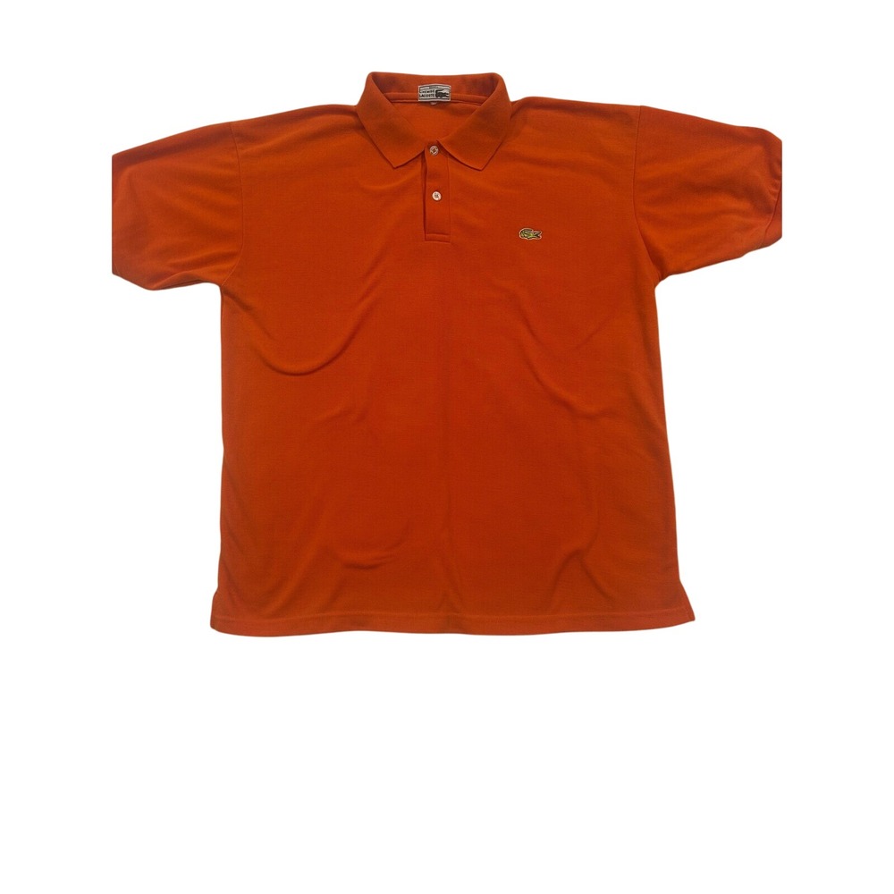 Lacoste Polo Shirt Classic Fit Short Sleeve Everyday Casual Orange Size L